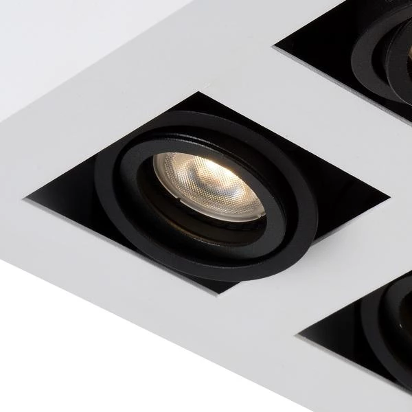 Lucide XIRAX - Ceiling spotlight - LED Dim to warm - GU10 - 4x5W 2200K/3000K - White - detail 3